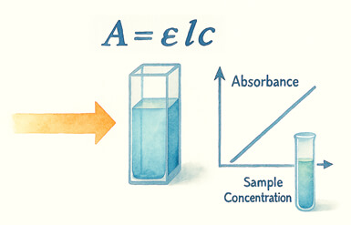 比爾-朗伯定律 (Beer-Lambert Law) 常見公式 A = εlc