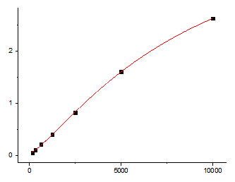 Human IL-18 Standard Curve (EliKine™ 人類 IL-18 ELISA 試劑盒 | Abbkine 貨號 KTE6023)
